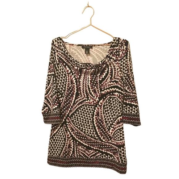 White House Black Market tunic multi color top size small - Picture 1 of 6